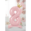 Balão de Ar NÚMERO 8 Rosa Coroa - 84CM